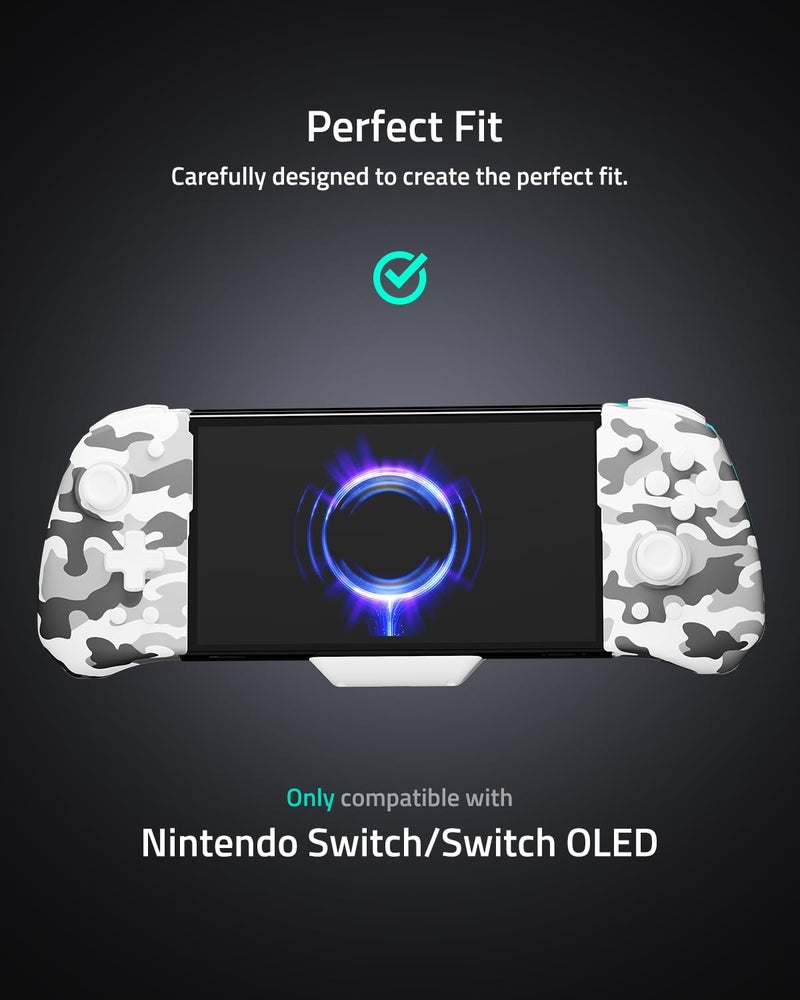 FUNLAB Switch Joypad Controller for Nintendo Switch/OLED Joycon, Ergonomic Switch Handheld Controller Joypad Replacement, Camo One Piece Controles Customizable with Adjustable Color, Turbo, Mapping - Image 3